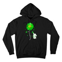 Mental Health Awareness Sunflower Green Ribbon Elephant Hoodie