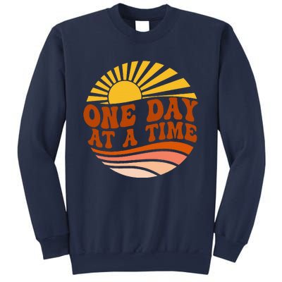 Mental Health Awareness One Day At A Time Retro Sunshine Sweatshirt