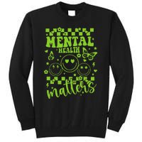 Mental Health Awareness Heart Wear Green For Mental Health Tall Sweatshirt