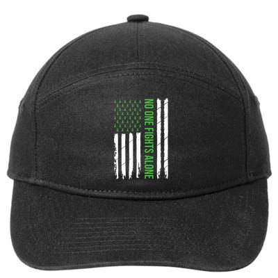 Mental Health Awareness Green Ribbon 7-Panel Snapback Hat