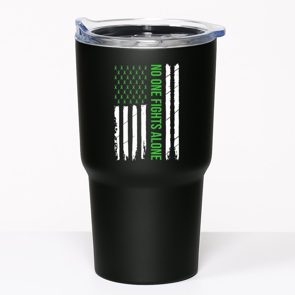 Mental Health Awareness Green Ribbon Tumbler