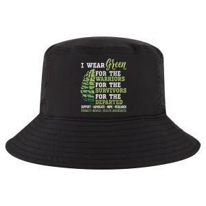 Mental Health Awareness Matters Support I Wear Green Warrior Cool Comfort Performance Bucket Hat