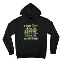 Mental Health Awareness Matters Support I Wear Green Warrior Hoodie