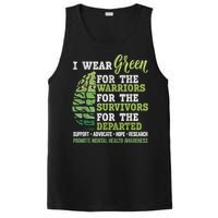 Mental Health Awareness Matters Support I Wear Green Warrior PosiCharge Competitor Tank