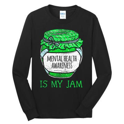 Mental Health Awareness is My Jam Human Brain Illness Tall Long Sleeve T-Shirt