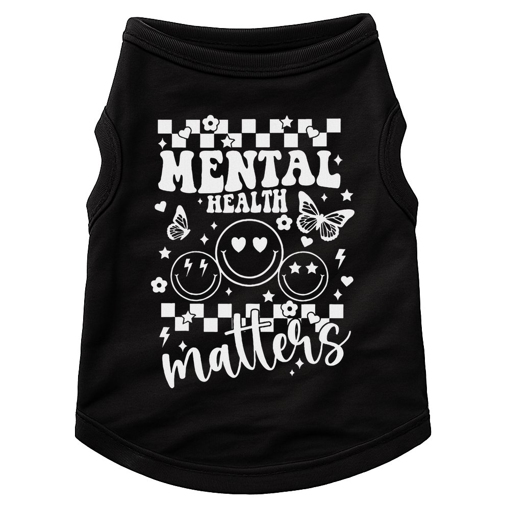 Mental Health Awareness Heart Wear Green For Mental Health Doggie Tank