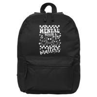 Mental Health Awareness Heart Wear Green For Mental Health 16 in Basic Backpack