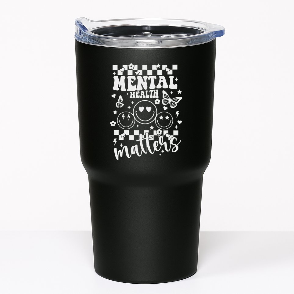 Mental Health Awareness Heart Wear Green For Mental Health Tumbler