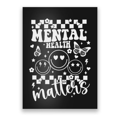 Mental Health Awareness Heart Wear Green For Mental Health Poster