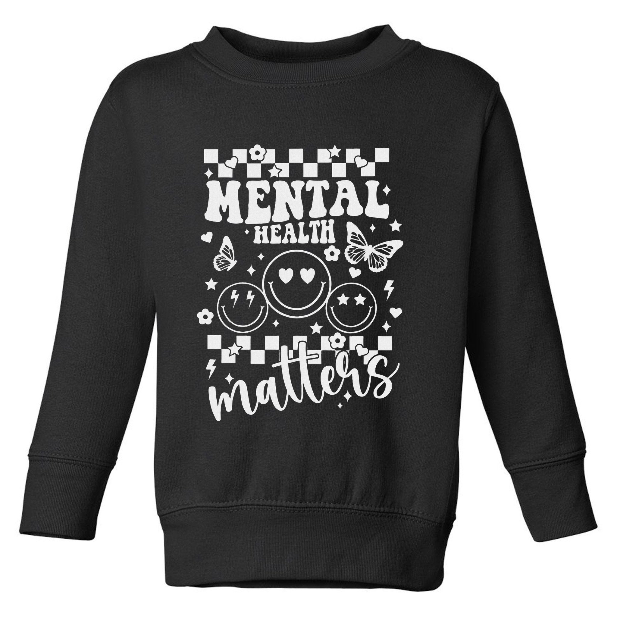 Mental Health Awareness Heart Wear Green For Mental Health Toddler Sweatshirt