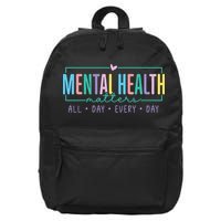 Mental Health Awareness Mindfulness Mental Wellness 16 in Basic Backpack