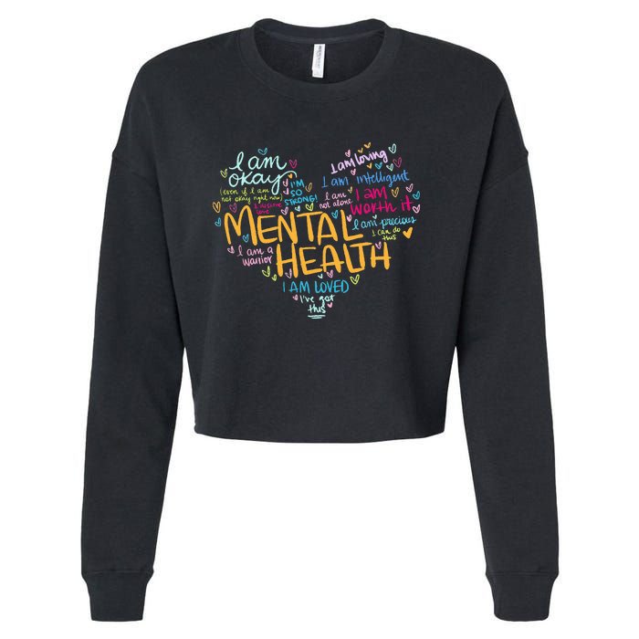 Mental Health Awareness Gifts Depression Cropped Pullover Crew