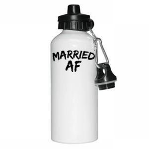 Married (Husband And Wife) Af Couples Quote Cute Gift Aluminum Water Bottle