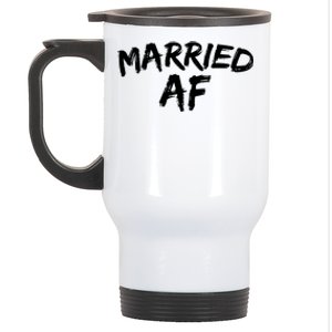 Married (Husband And Wife) Af Couples Quote Cute Gift Stainless Steel Travel Mug