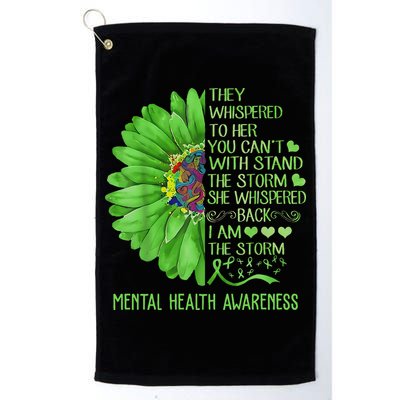 Mental Health Awareness Matters Sunflower I Am The Storm Golf Towel