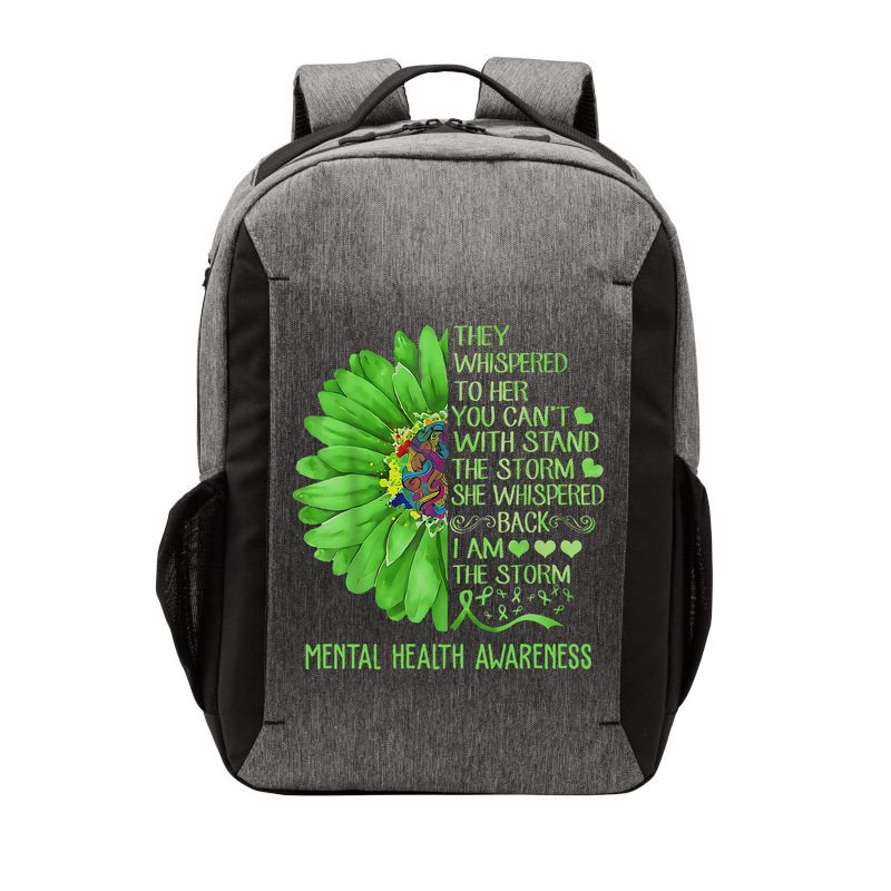 Mental Health Awareness Matters Sunflower I Am The Storm Vector Backpack