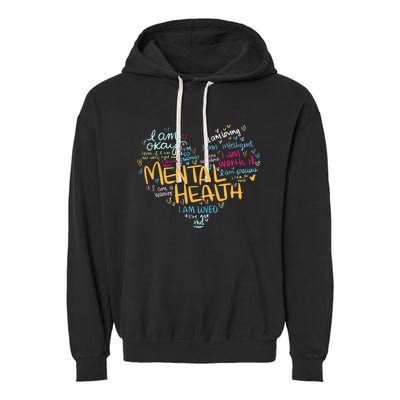 Mental Health Awareness Funny Gift Depression Cool Gift Garment-Dyed Fleece Hoodie