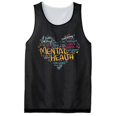 Mental Health Awareness Funny Gift Depression Cool Gift Mesh Reversible Basketball Jersey Tank