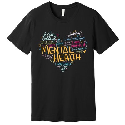 Mental Health Awareness Funny Gift Depression Cool Gift Premium T-Shirt