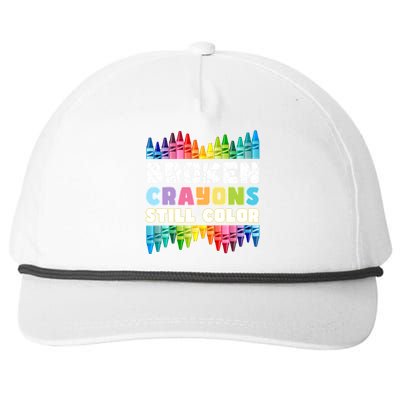 Mental Health Awareness Supporter Broken Crayons Still Color Snapback Five-Panel Rope Hat