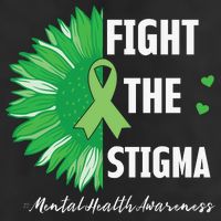 Mental Health Awareness Sunflower Fight The Stigma 7 Panel Mesh Trucker Snapback Hat