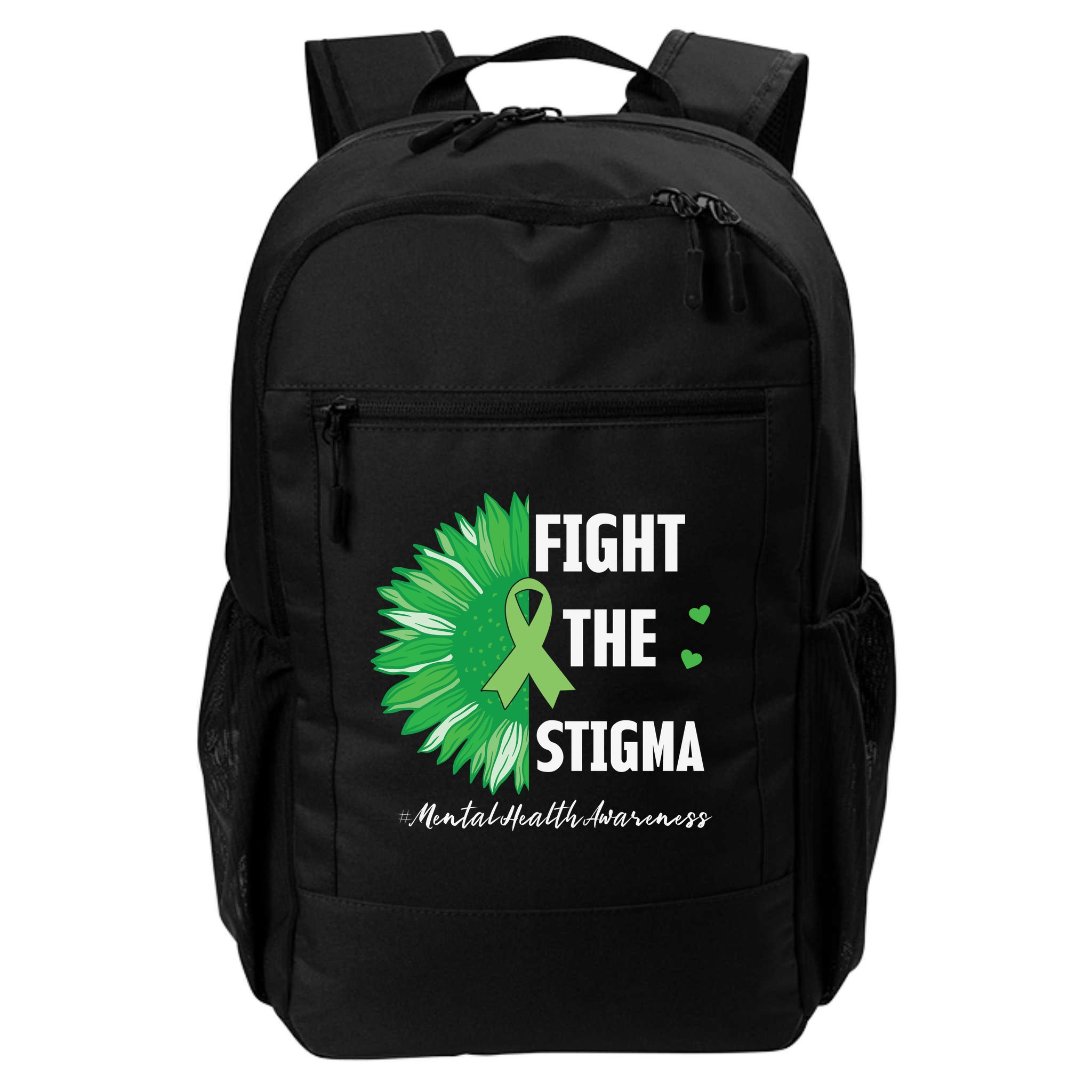 Mental Health Awareness Sunflower Fight The Stigma Backpack
