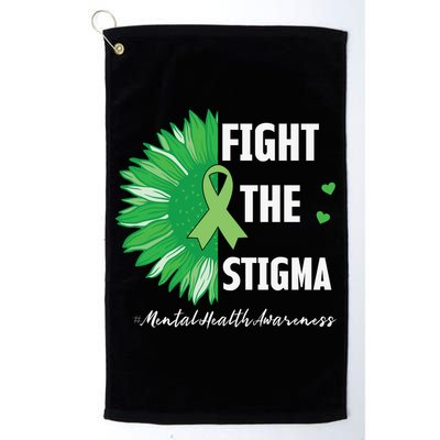 Mental Health Awareness Sunflower Fight The Stigma Golf Towel