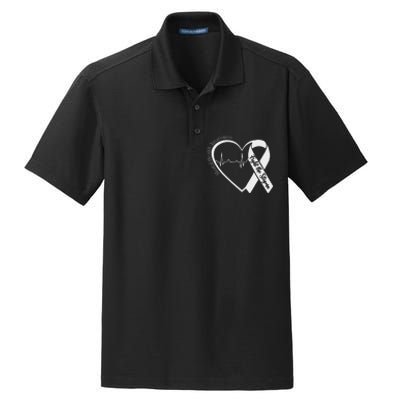 Mental Health Awareness Heart Fight The Stigma Green Ribbon Dry Zone Grid Polo