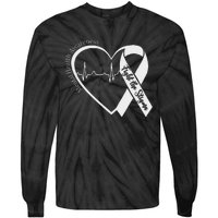 Mental Health Awareness Heart Fight The Stigma Green Ribbon Tie-Dye Long Sleeve Shirt