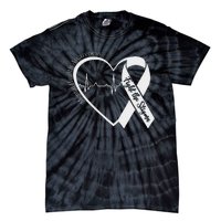 Mental Health Awareness Heart Fight The Stigma Green Ribbon Tie-Dye T-Shirt