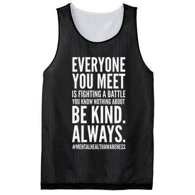 Mental Health Awareness Month End The Stigma Positive Quote Mesh Reversible Basketball Jersey Tank