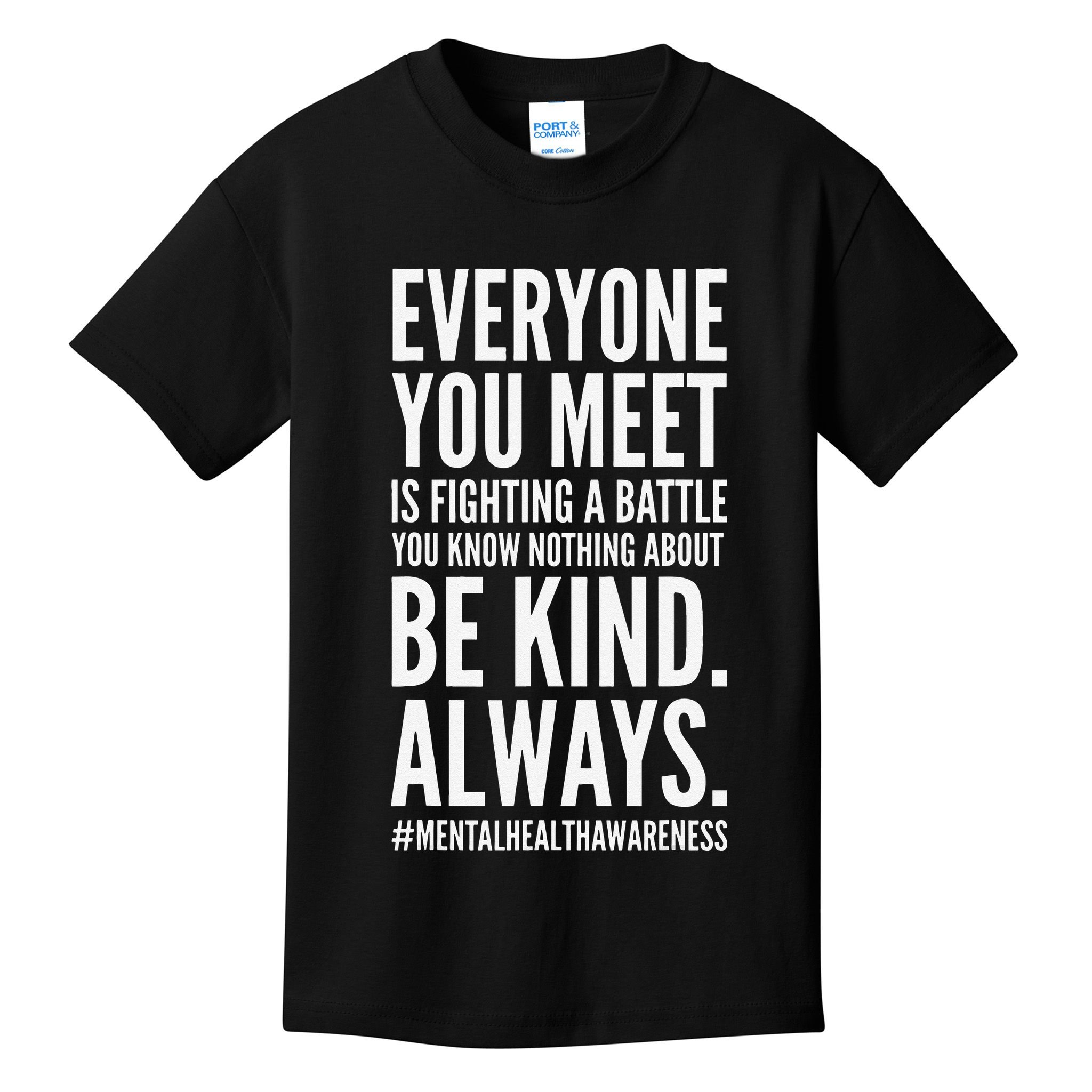 Mental Health Awareness Month End The Stigma Positive Quote Kids T-Shirt