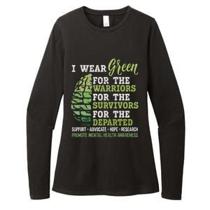 Mental Health Awareness Matters Support I Wear Green Warrior Womens CVC Long Sleeve Shirt