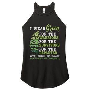 Mental Health Awareness Matters Support I Wear Green Warrior Women's Perfect Tri Rocker Tank