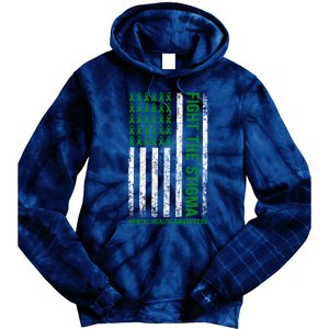 Mental Health Awareness Fight The Stigma Mental Health Tie Dye Hoodie