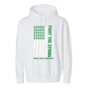 Mental Health Awareness Fight The Stigma Mental Health Garment-Dyed Fleece Hoodie