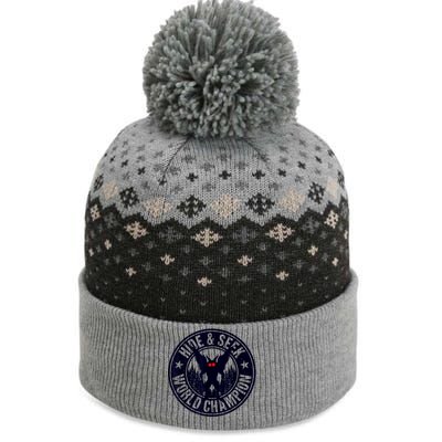 Mothman Hide And Seek World Champion Cool Mothman Silhouette The Baniff Cuffed Pom Beanie