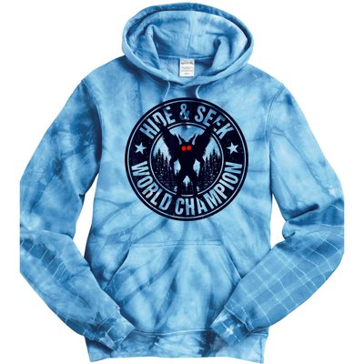 Mothman Hide And Seek World Champion Cool Mothman Silhouette Tie Dye Hoodie