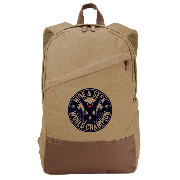 Mothman Hide And Seek World Champion Cool Mothman Silhouette Cotton Canvas Backpack