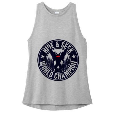 Mothman Hide And Seek World Champion Cool Mothman Silhouette Ladies PosiCharge Tri-Blend Wicking Tank