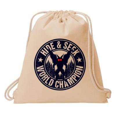 Mothman Hide And Seek World Champion Cool Mothman Silhouette Drawstring Bag
