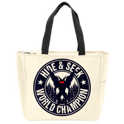 Mothman Hide And Seek World Champion Cool Mothman Silhouette Zip Tote Bag