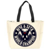 Mothman Hide And Seek World Champion Cool Mothman Silhouette Zip Tote Bag