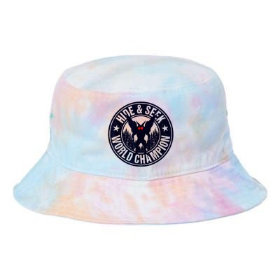 Mothman Hide And Seek World Champion Cool Mothman Silhouette Tie Dye Newport Bucket Hat