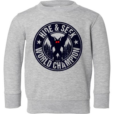 Mothman Hide And Seek World Champion Cool Mothman Silhouette Toddler Sweatshirt