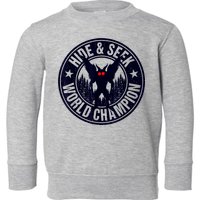 Mothman Hide And Seek World Champion Cool Mothman Silhouette Toddler Sweatshirt