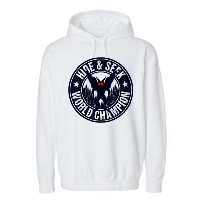 Mothman Hide And Seek World Champion Cool Mothman Silhouette Garment-Dyed Fleece Hoodie