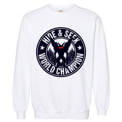 Mothman Hide And Seek World Champion Cool Mothman Silhouette Garment-Dyed Sweatshirt