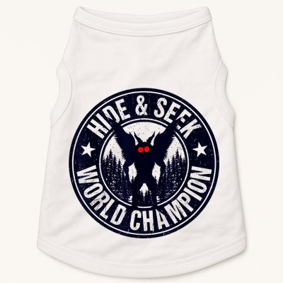 Mothman Hide And Seek World Champion Cool Mothman Silhouette Doggie Tank