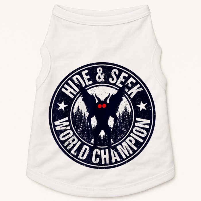 Mothman Hide And Seek World Champion Cool Mothman Silhouette Doggie Tank